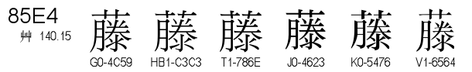 U+85E4
